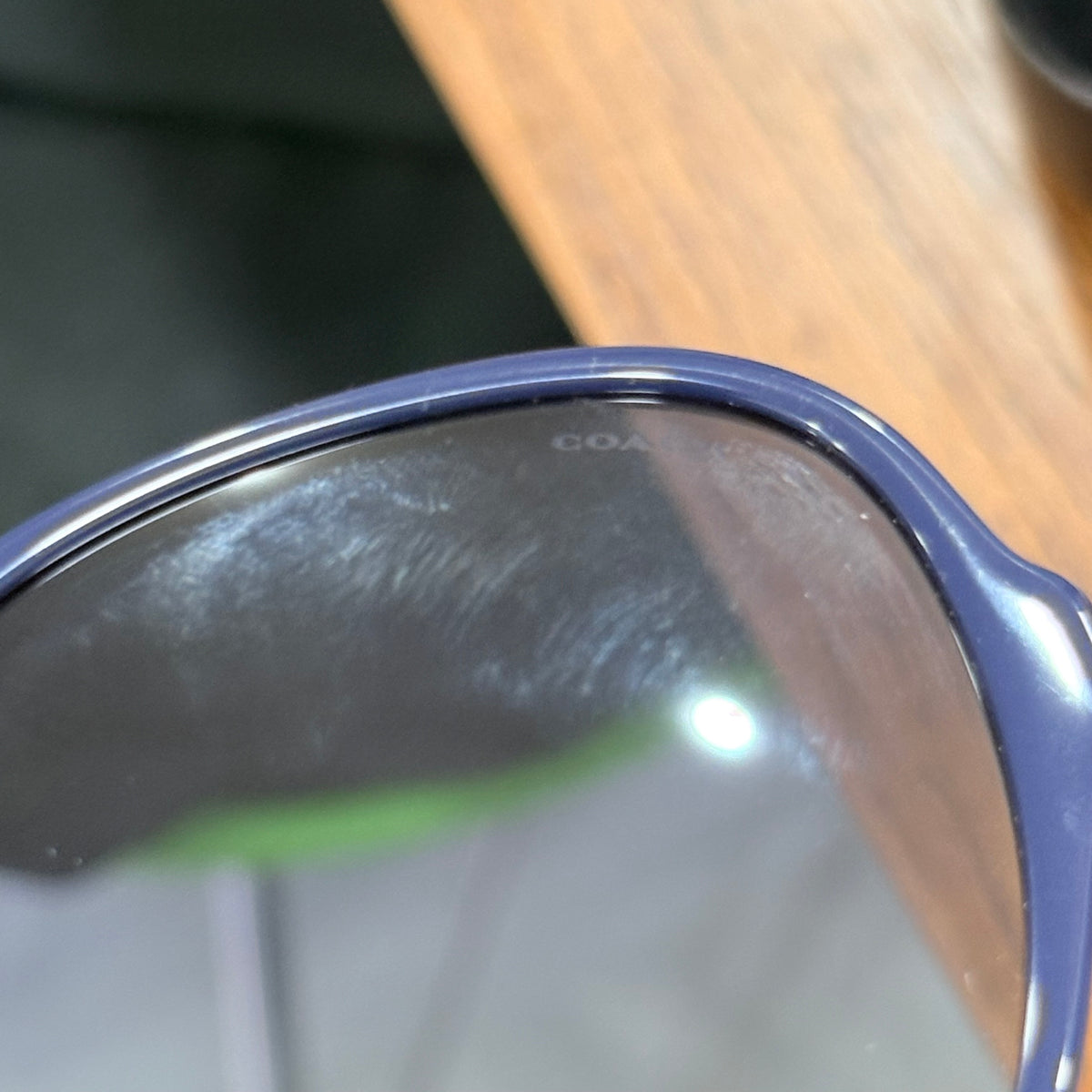 Coach Navy Gradient Oversized Square Sunglasses | Gently Used |