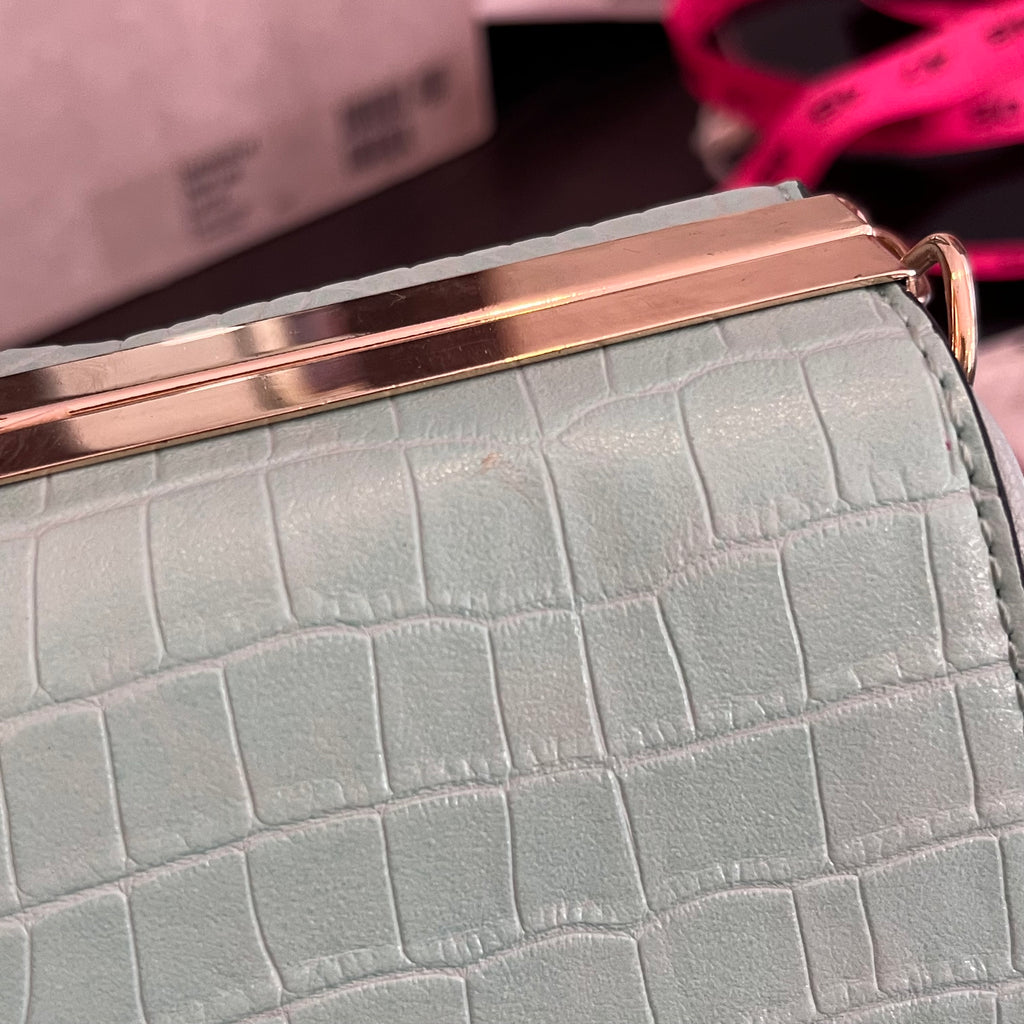 Dune Crocodile Textured Leatherette Crossbody Bag | Gently Used |