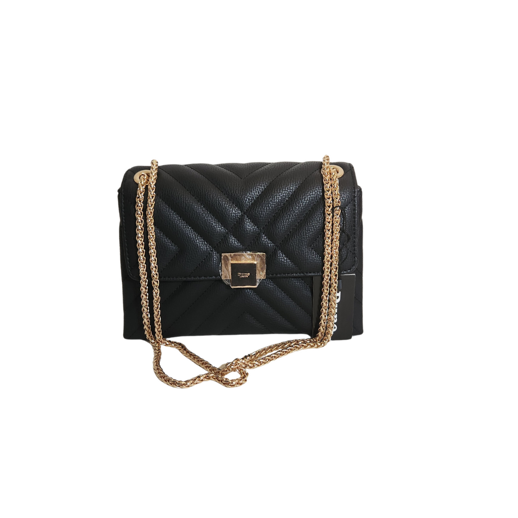 DUNE Black Synthetic Recycled Material Dorchester Small Quilted Shoulder Bag | Brand New |