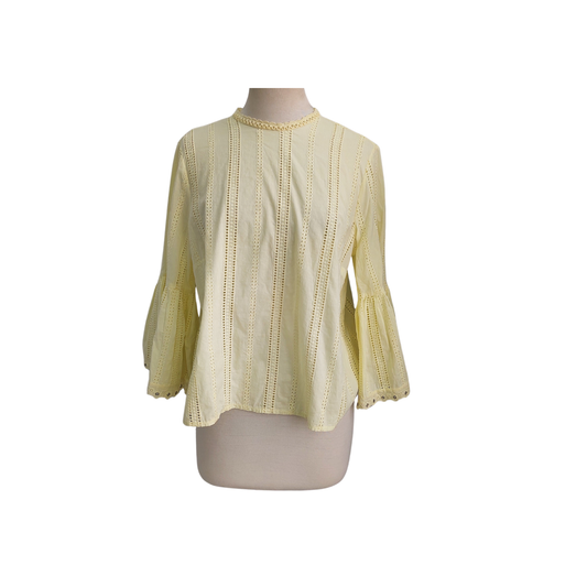 H&M Lemon Yellow Bell Sleeved Top | Gently Used |