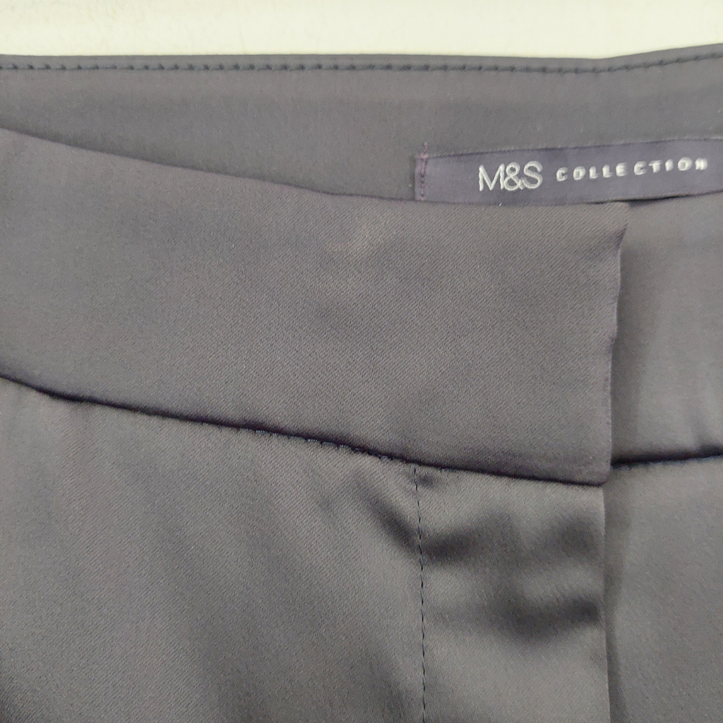 M&S Purple Satin Straight Leg Pants | Like New |