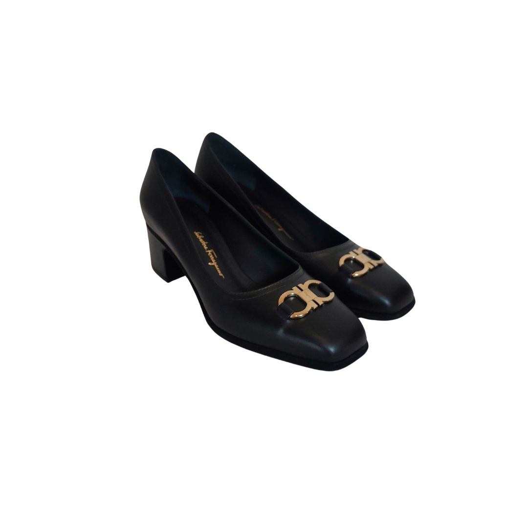 Ferragamo block heels clearance