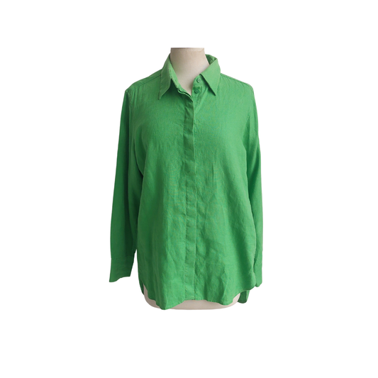 COS Green Collar Shirt | Gently Used |