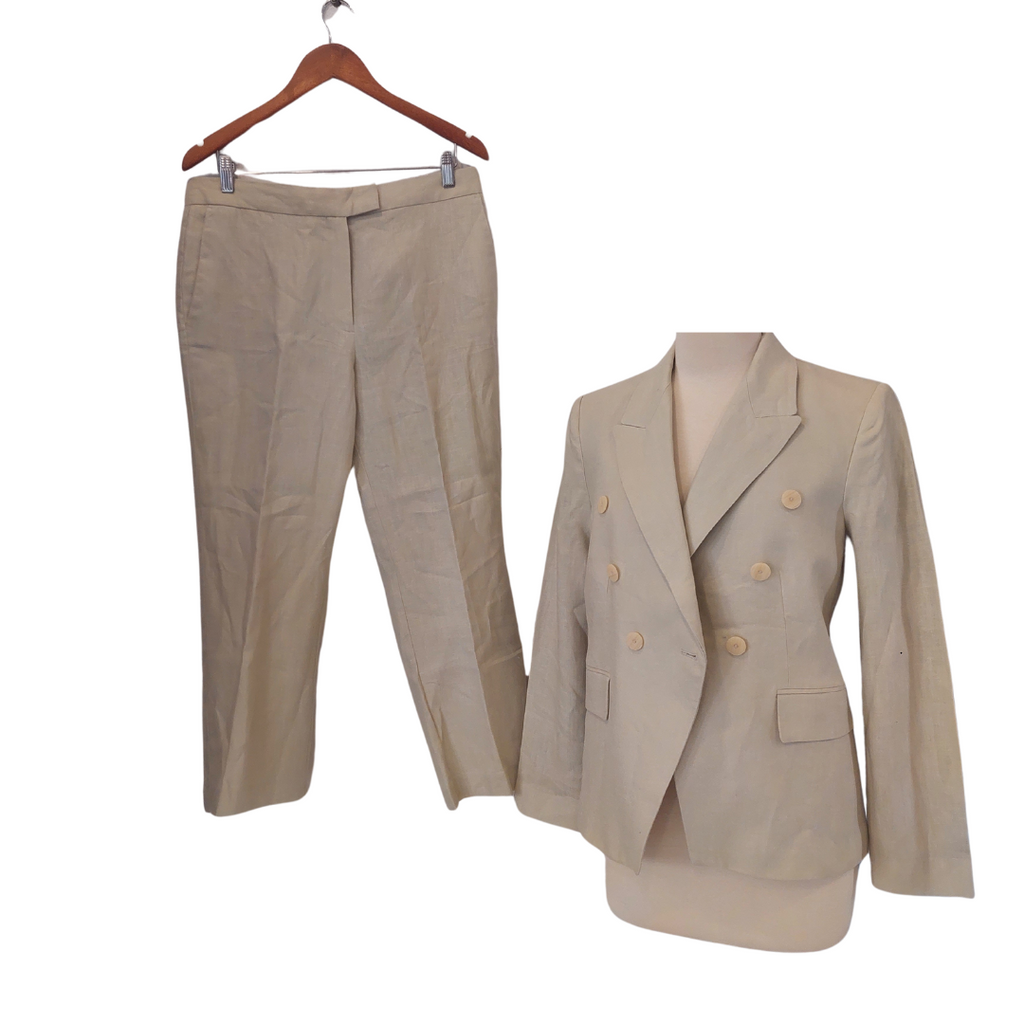 Mango Beige Linen Suit | Like New |