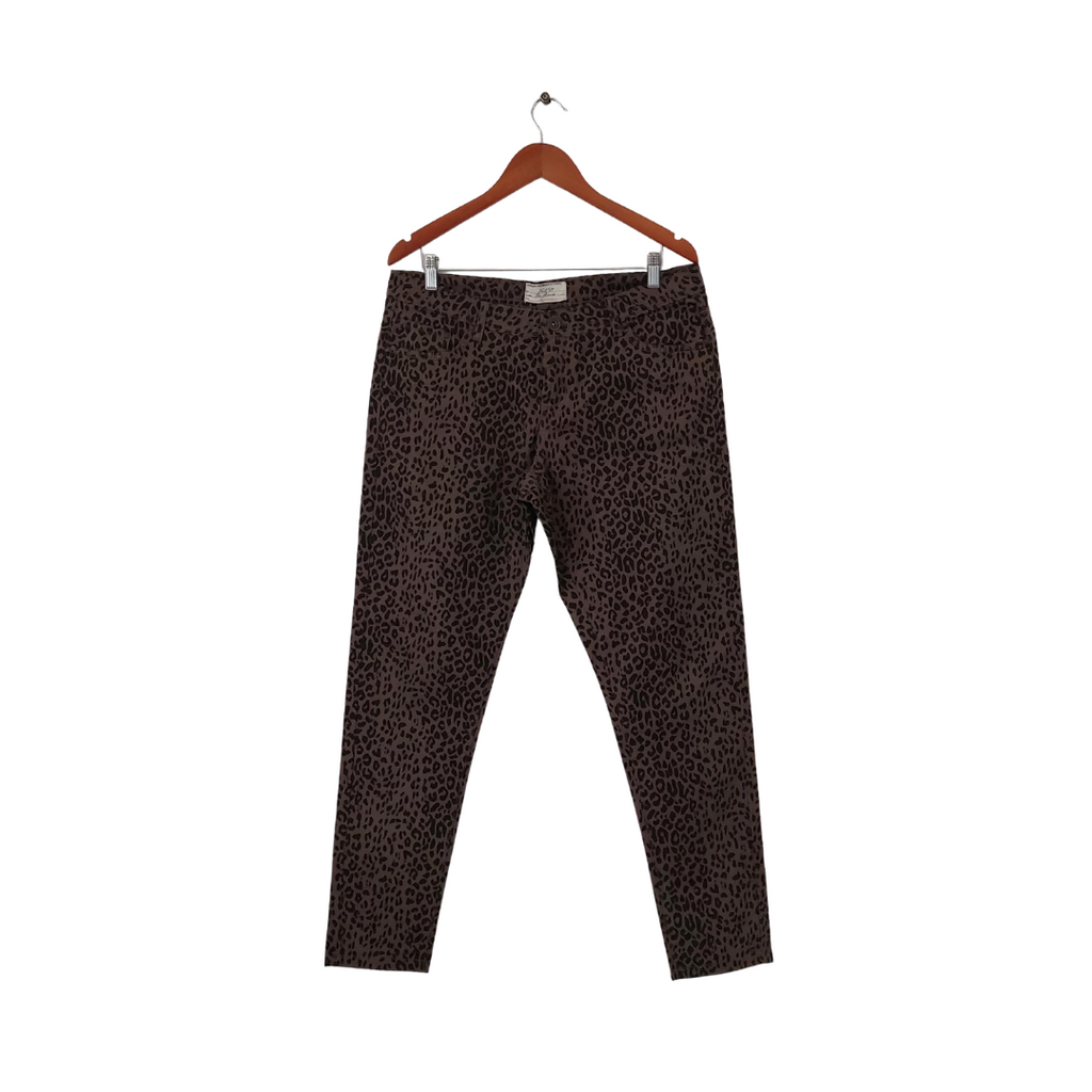 NEXT Brown Animal Print Skinny Pants | Like New |