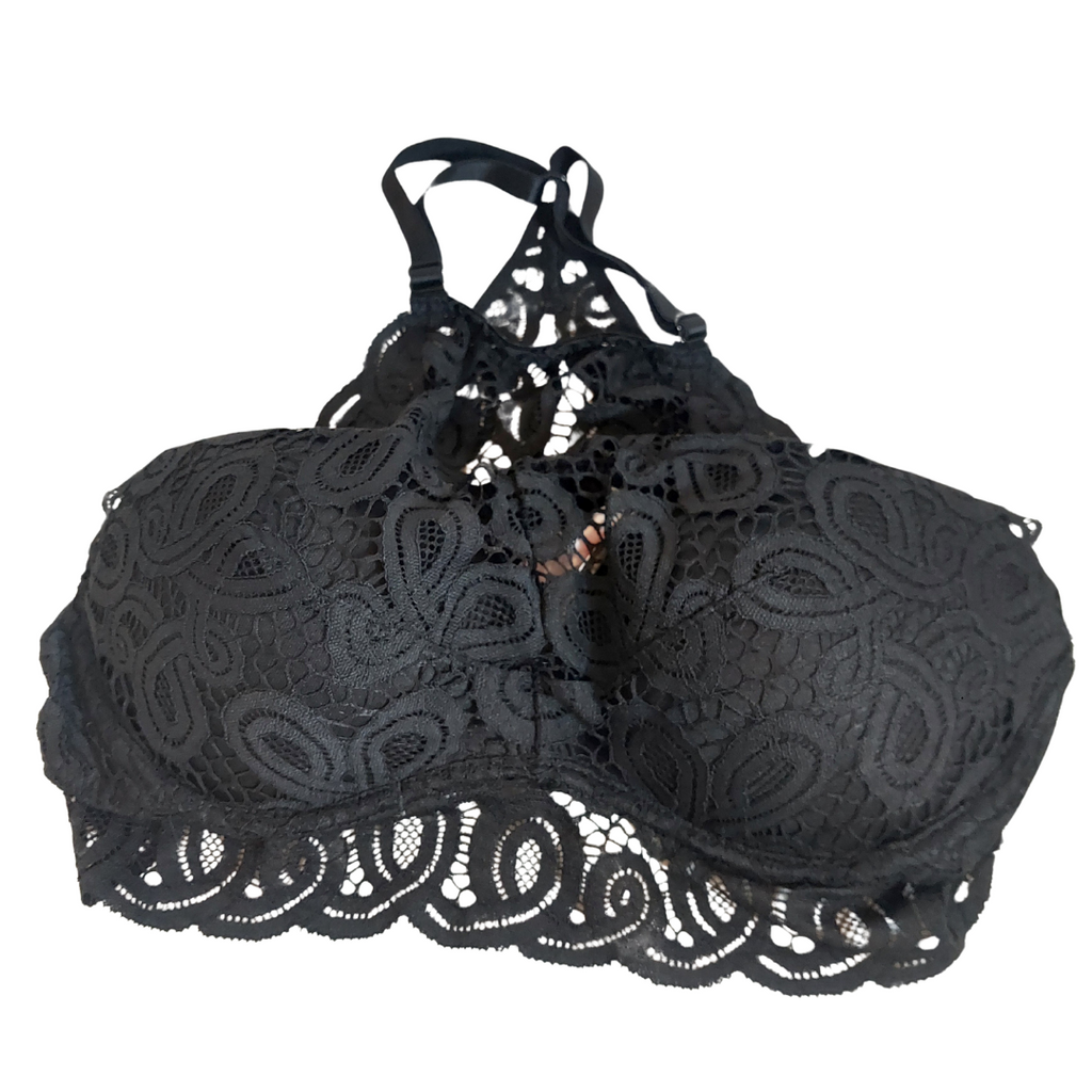 Victoria's Secret Black Crochet Bralette | Brand New |