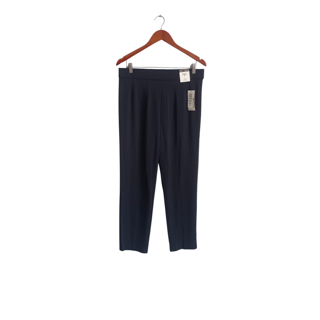 M&S Navy High Rise Pants | Brand New |