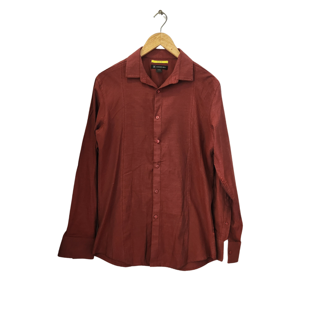 INC Men's Rust 100% Cotton Collared Shirt | Brand New |