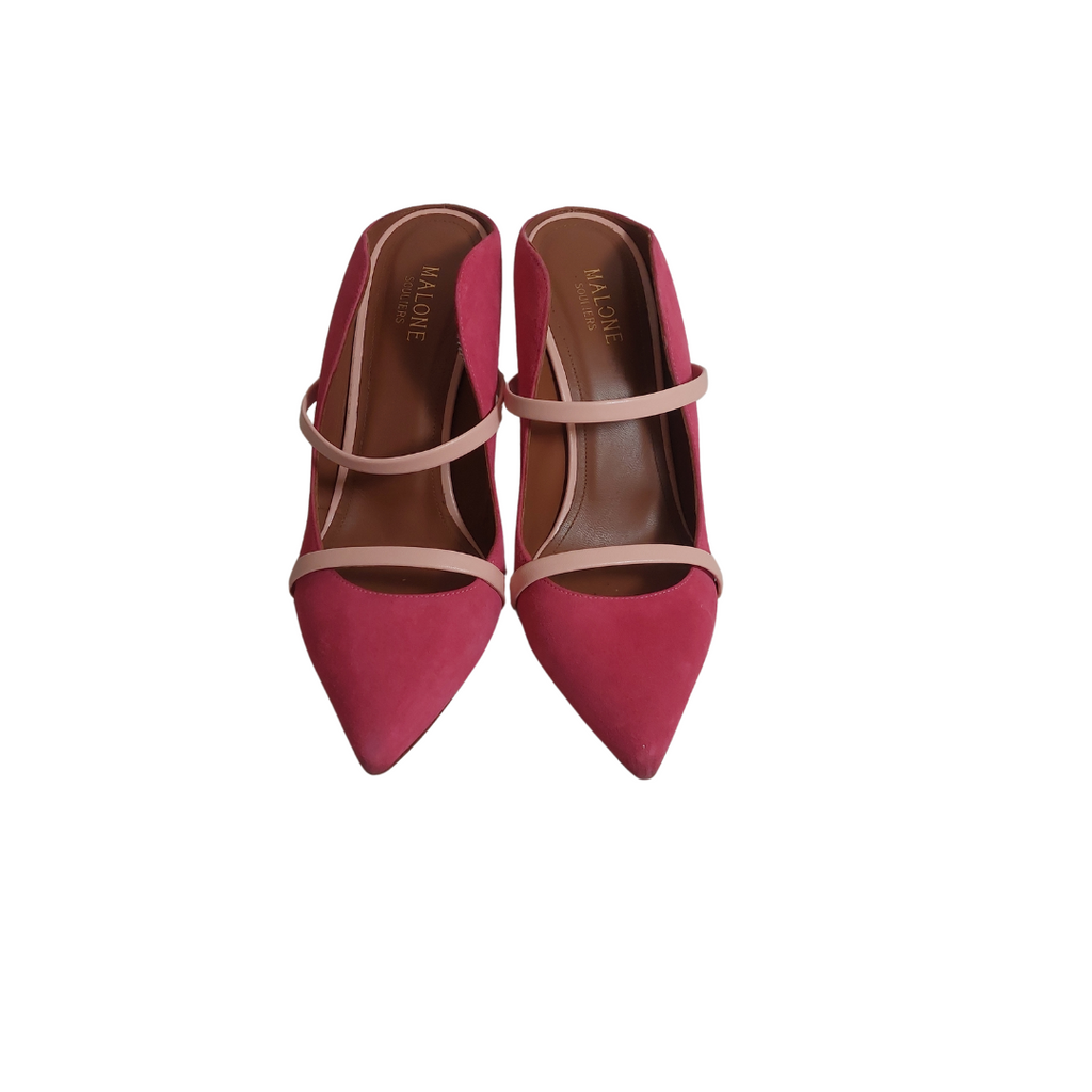 Malone Souliers Pink Suede 'Maureen 100' Heels | Pre Loved |