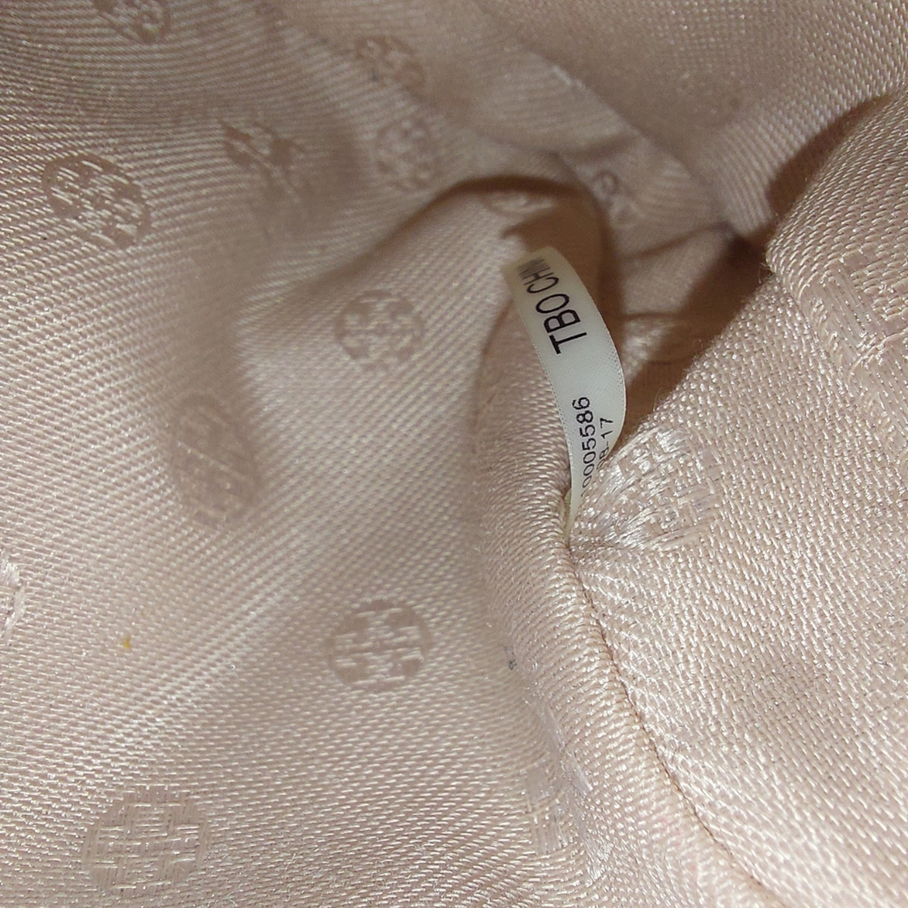 Tory Burch Nude Pink Pebbled Leather Mini Cross Body Bag | Pre Loved |