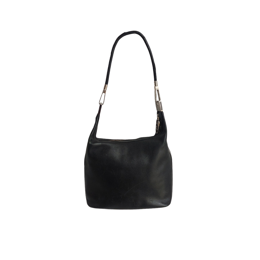Gucci Black Leather Shoulder Bag | Pre Loved |