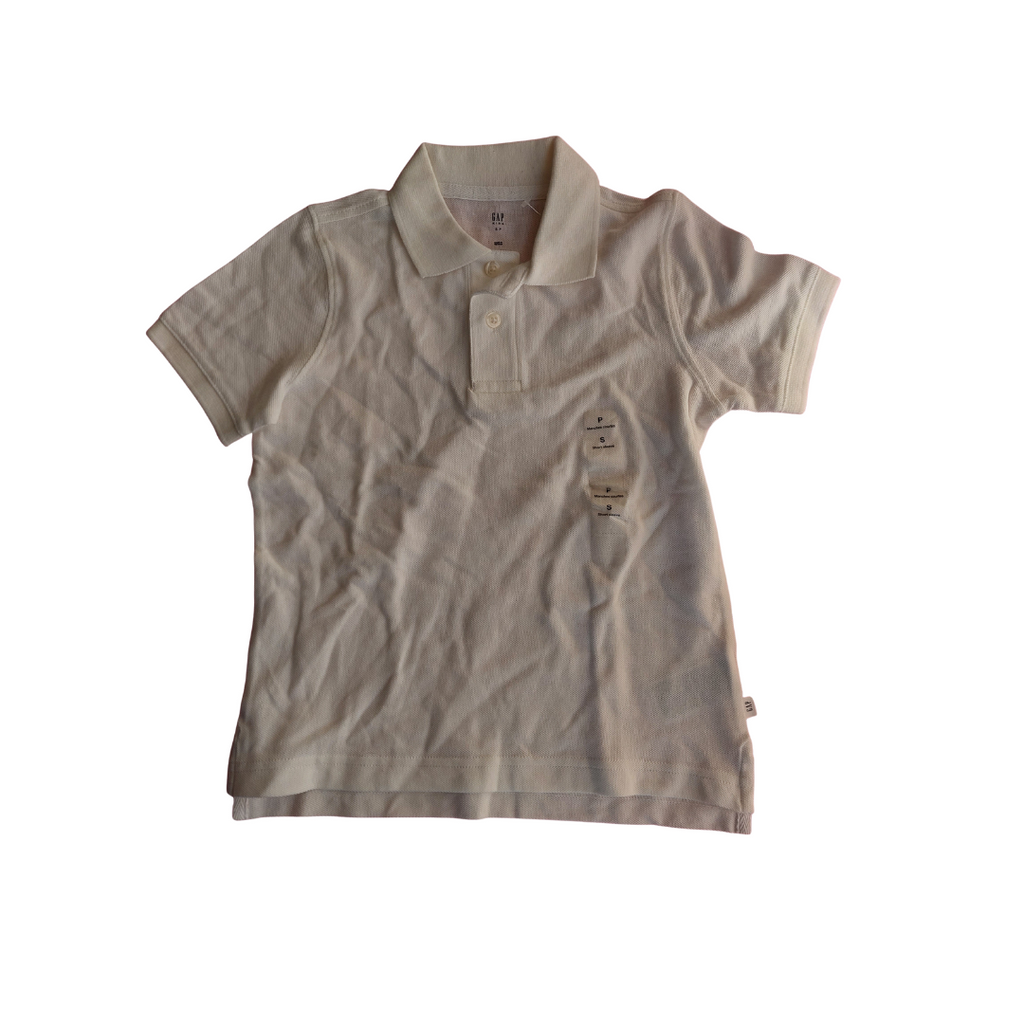 Gap Kids White Polo Shirt (6 - 7 years) | Brand New |