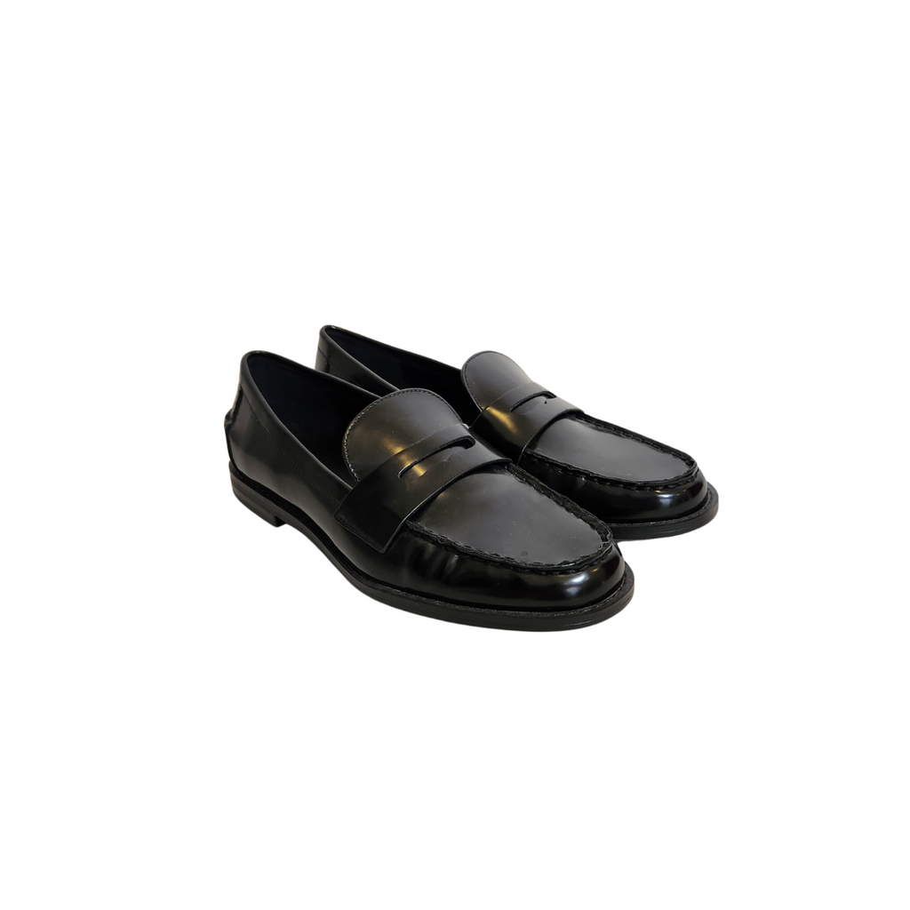 ZARA Women's Black Slip-on Penny Loafers | Like New |