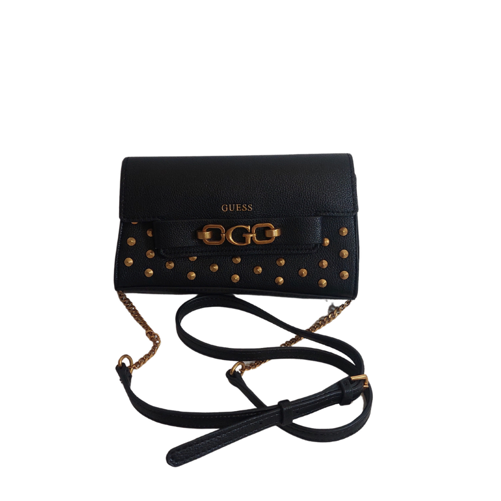 Guess Black Gold Studded Crossbody bag | Gently Used |