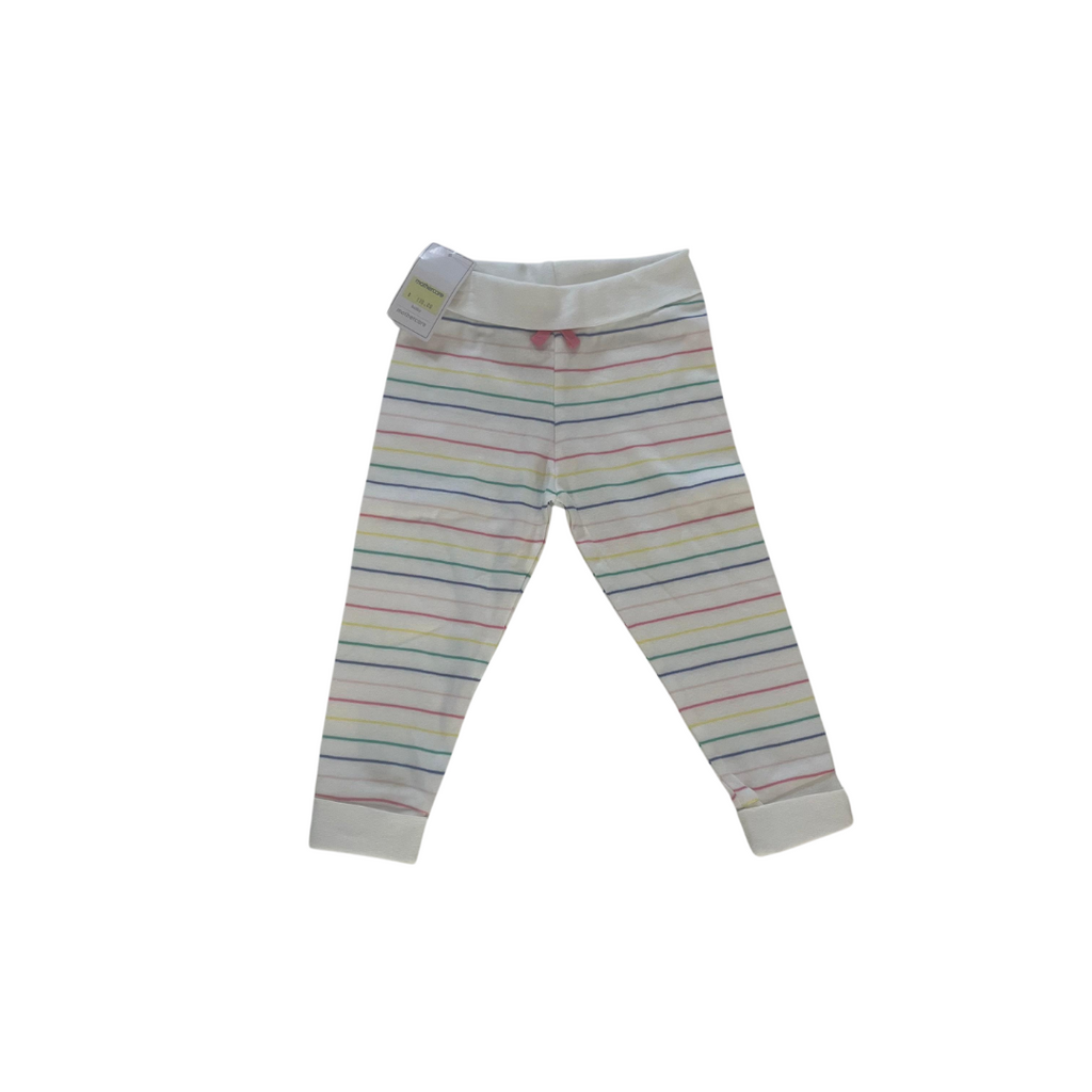 Mothercare White & Multicoloured Striped Pants  | Brand New |