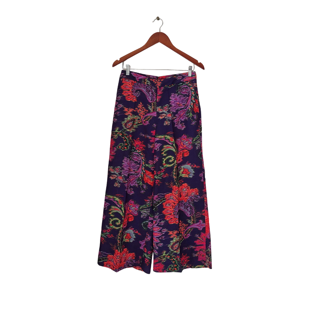 H&M Purple Printed Wide Leg Pants | Like New |
