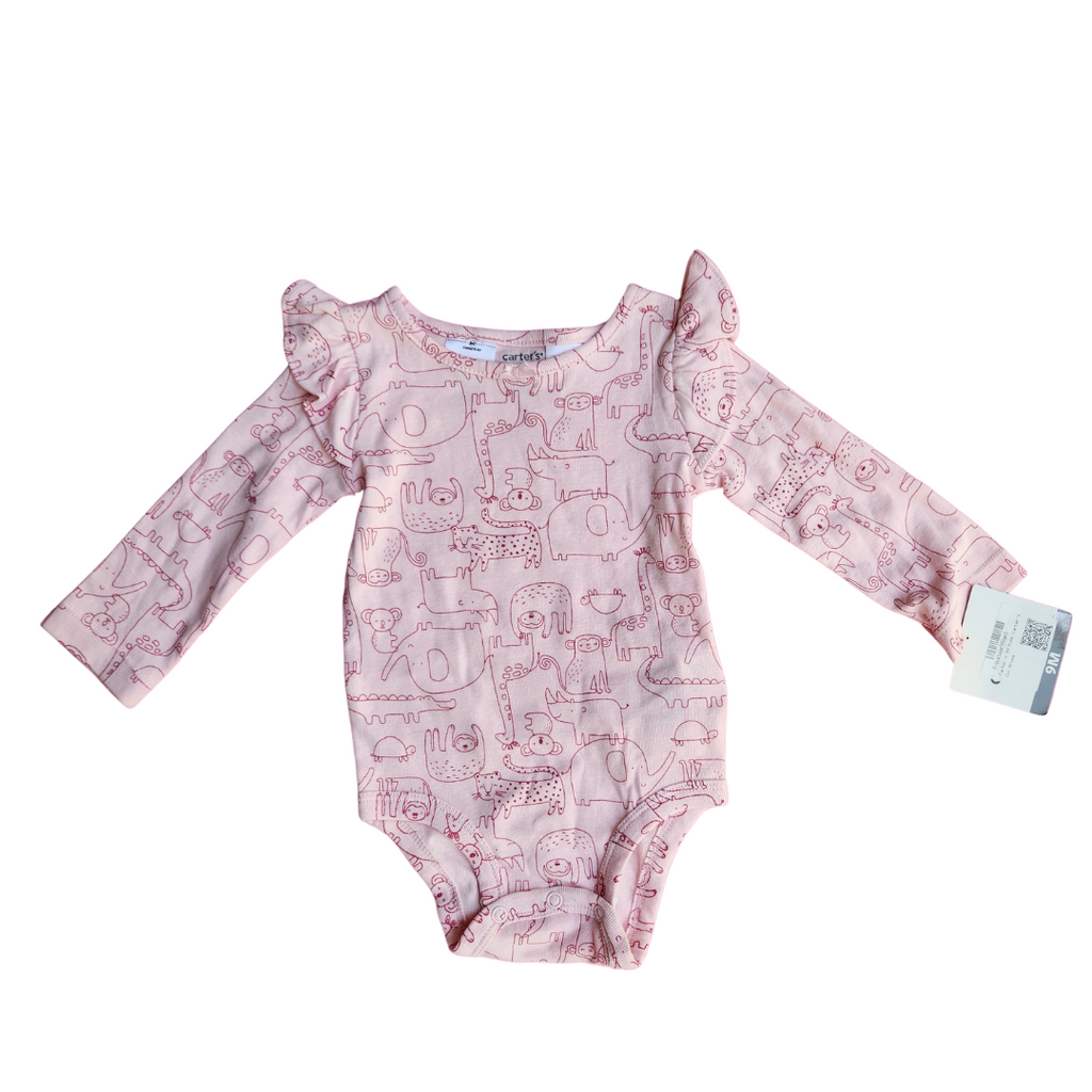 Carter's Pink Printed Onesie (9 months)| Brand New |