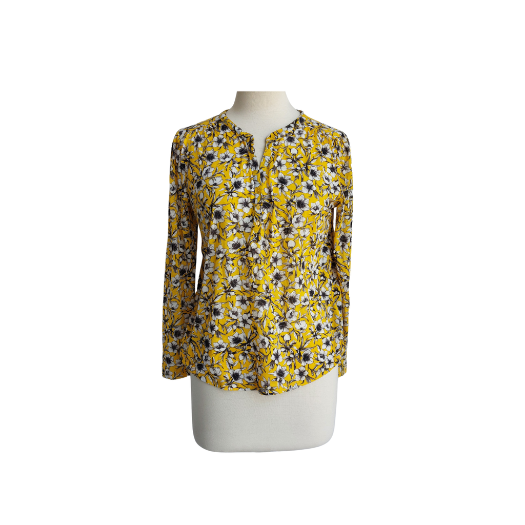 H&M Yellow Floral Printed Top | Like New |
