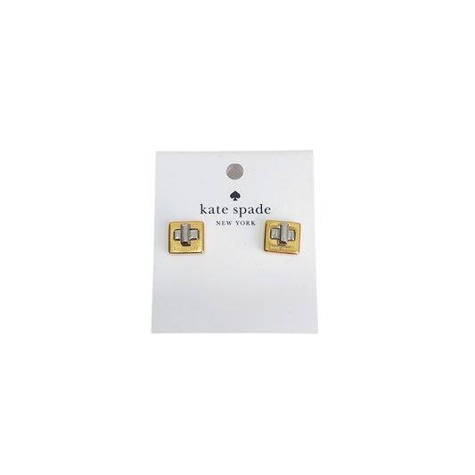 Kate Spade Gold & Silver Phoebe Turnlock Studs  | Brand New |