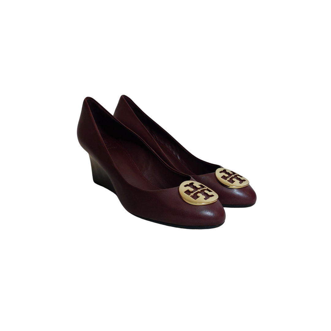 Tory Burch Alice Port Leather Wedges Gently Used Secret Stash