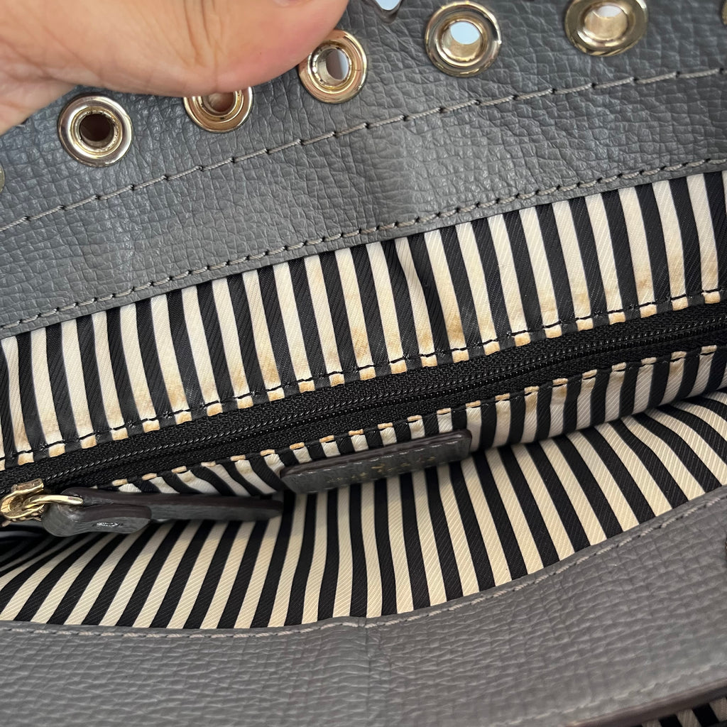 Kate Spade Pearl Gray Janell Paloma Road Satchel Bag | Pre Loved |