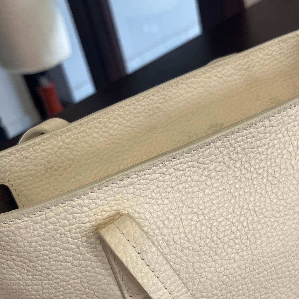 Salvatore Ferragamo Off-white Leather Small Tote Bag | Pre Loved |