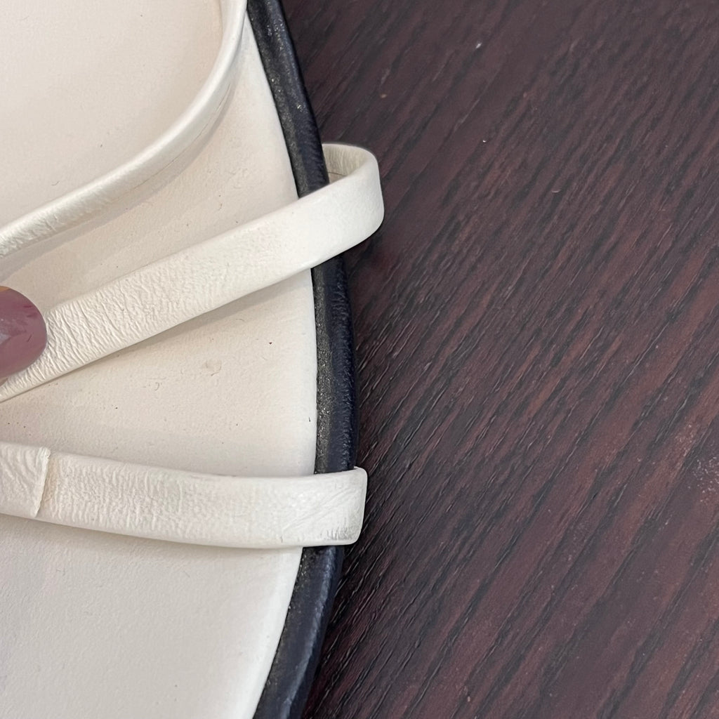 Zara White Bow Strappy Kitten Heels | Pre Loved |