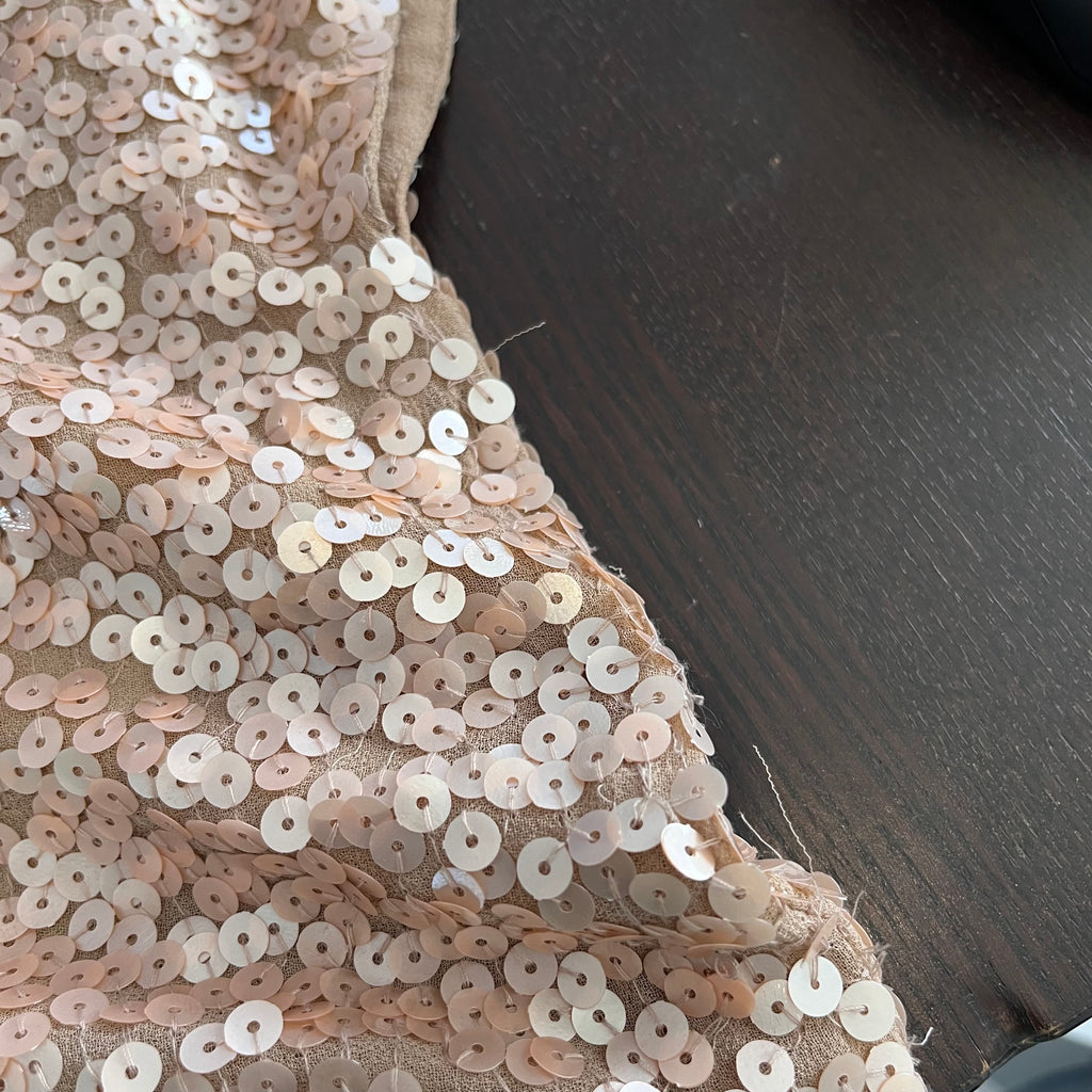 Promod Beige Sequin Short Dress | Pre Loved |