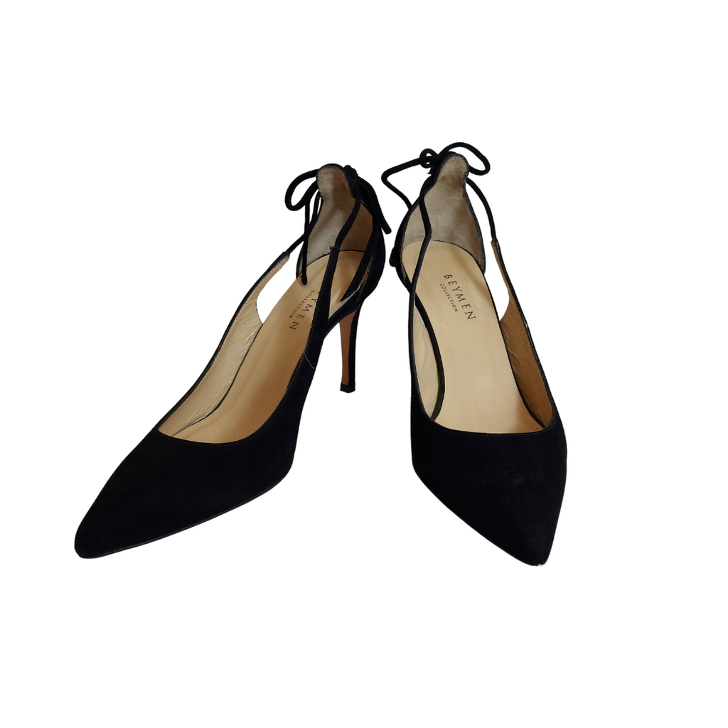 Beymen Black Faux Suede Heels | Pre Loved |