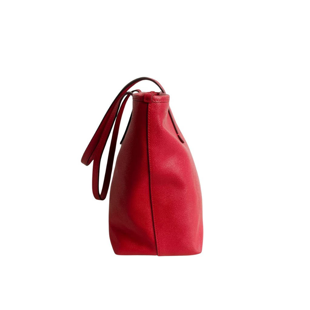 Coach Red Leather City Zip Tote Bag | Gently Used |