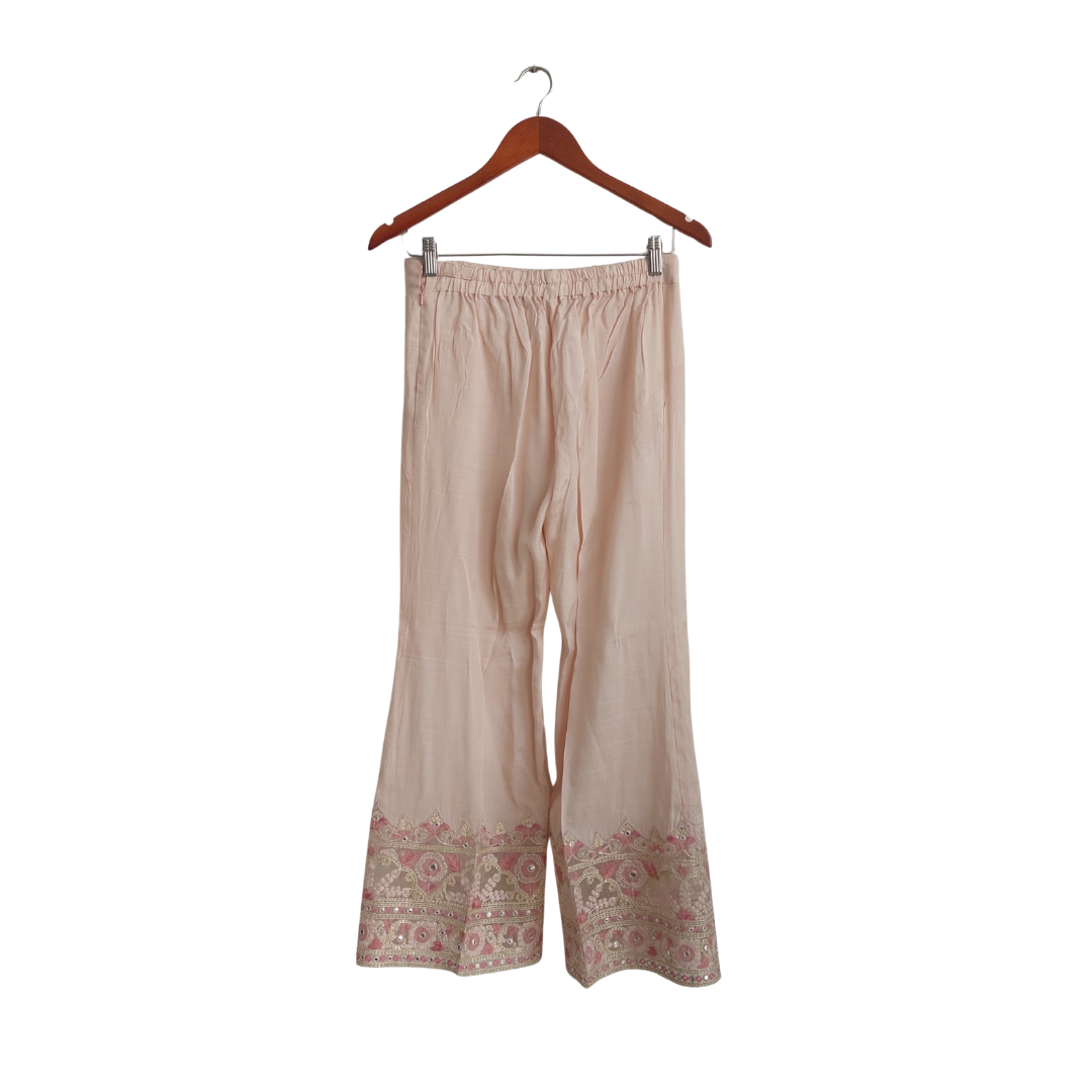 Threads & Motifs Light Pink Mirror Embroidered Outfit (3 Pieces) | Gently Used |