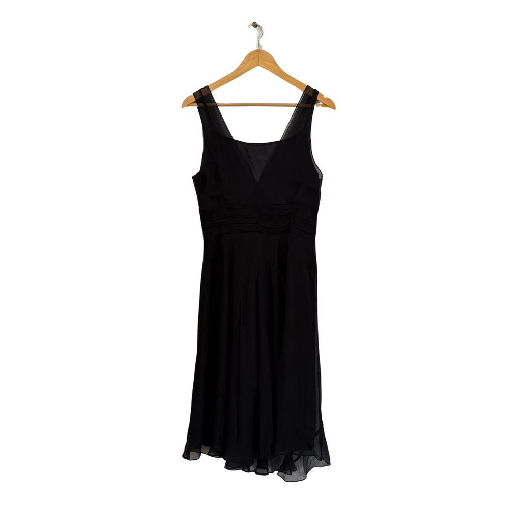 Jonathan Martin Black Embroidered Knee Length Dress | Gently Used |