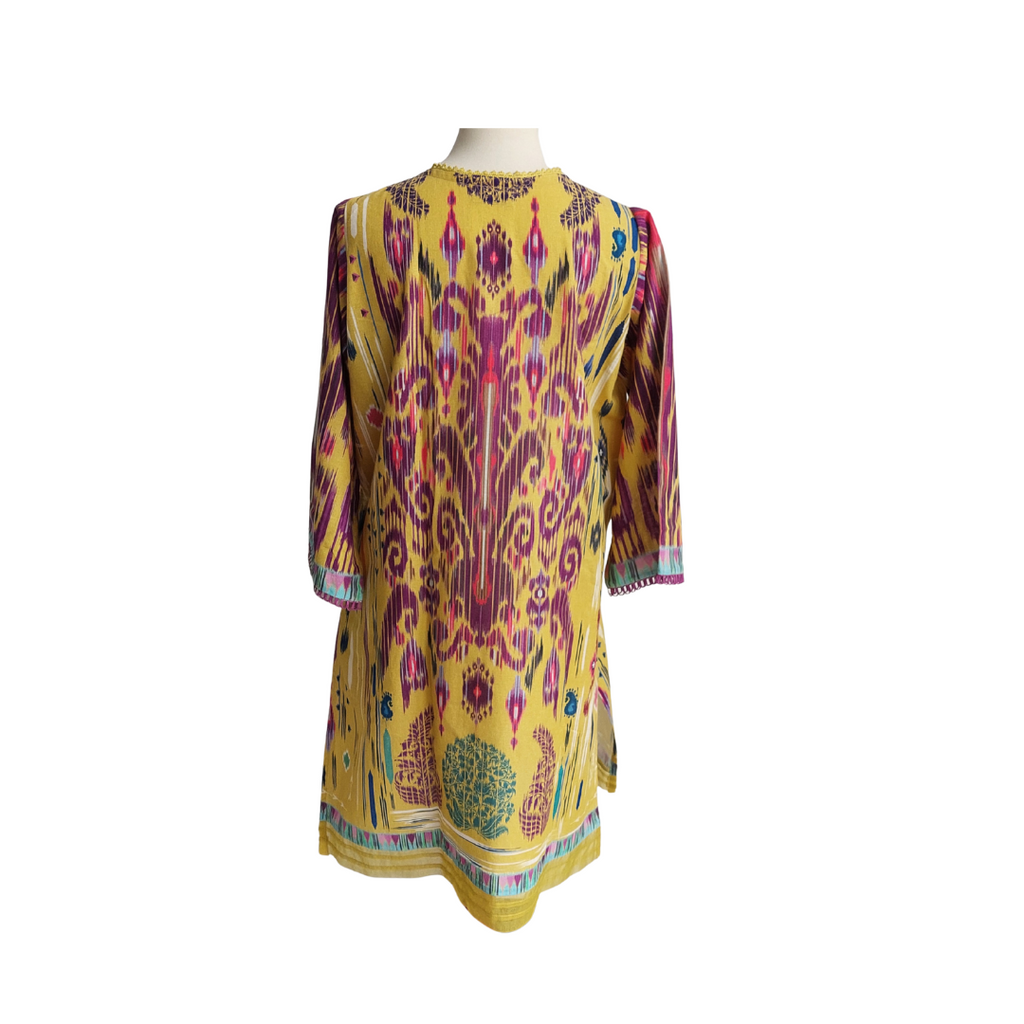 Mishkaa Yellow Multicolour Printed Kurta | Gently Used |