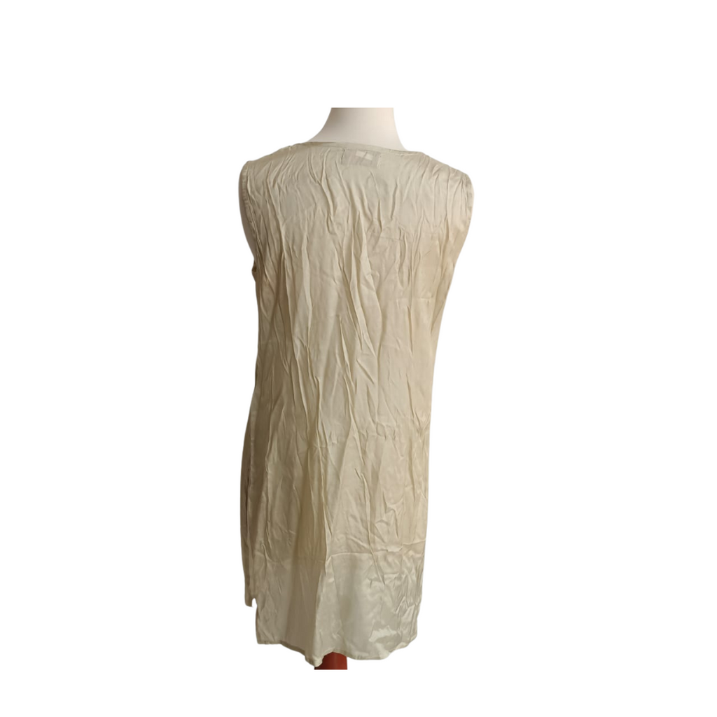 Sana Safinaz Beige Net Embroidered & Embellished Shirt (2 Pieces) | Pre Loved |