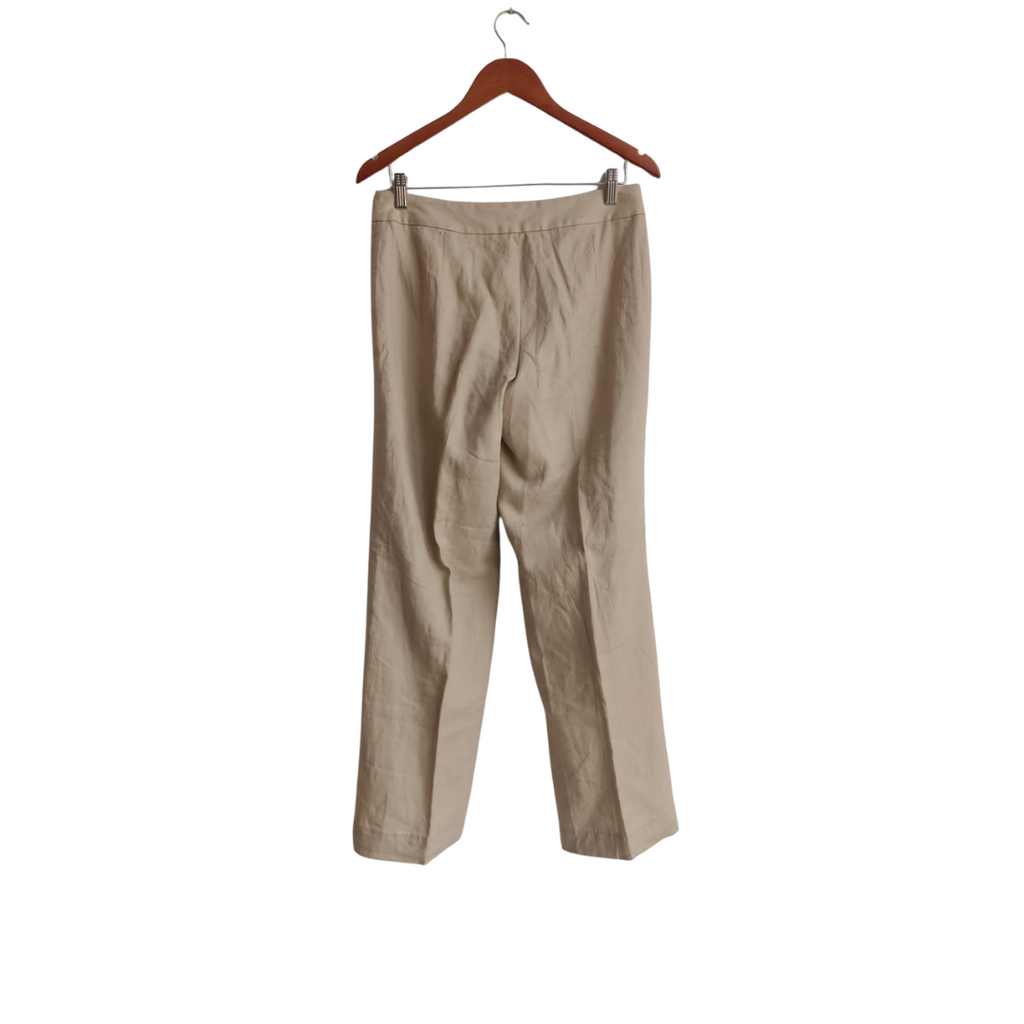 Mexx Beige Thread Embroidered Pants | Pre Loved |