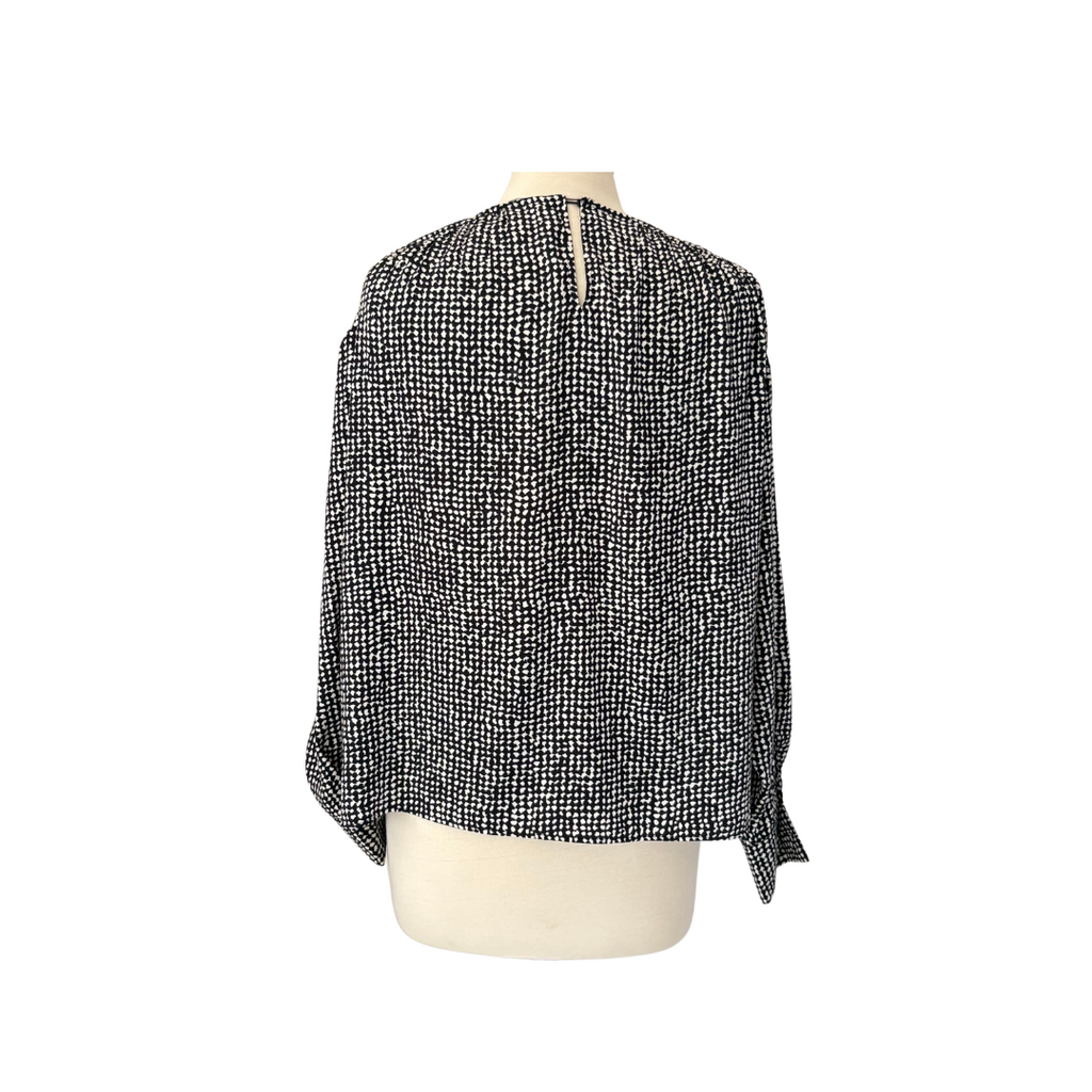 H&M Black And White Printed Top | Gently Used |