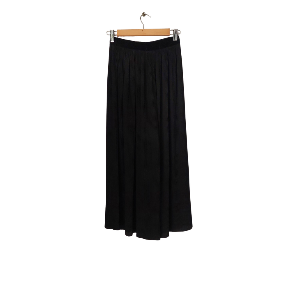 Zara Black Pleated Palazzo Pants | Pre Loved |