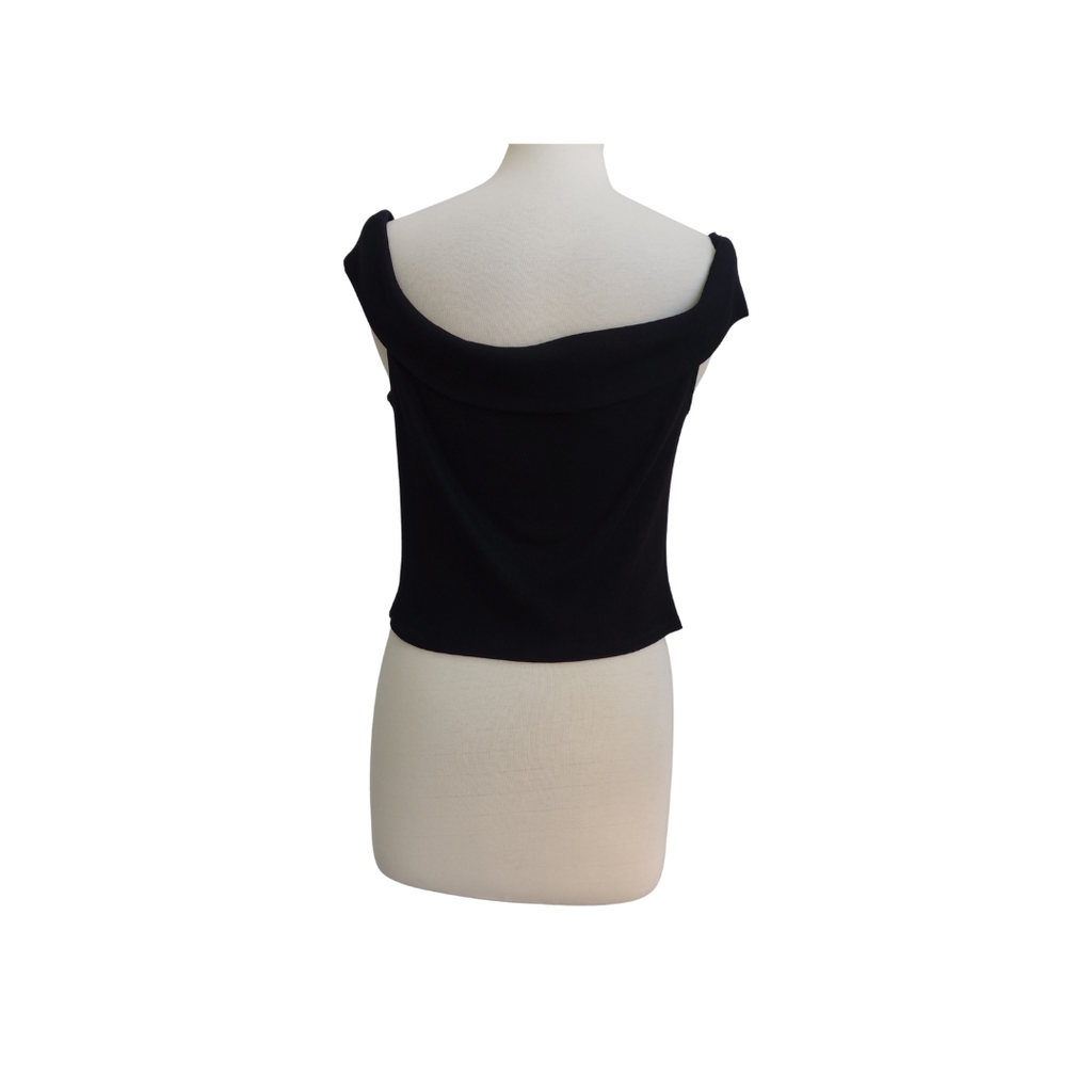 H&M Black Off Shoulder Crop Top | Brand New |