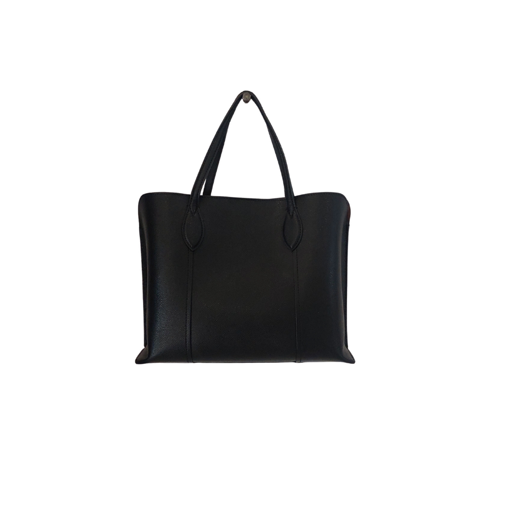Furla Vittoria Nero Black Leather Medium Tote Bag | Pre Loved |