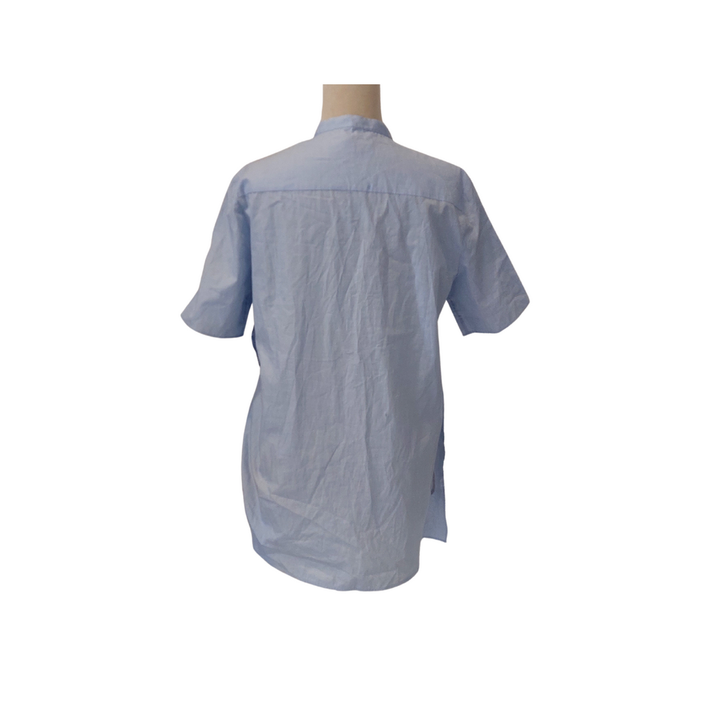 COS Light Blue Short-sleeves Cotton Layered Top | Brand new |