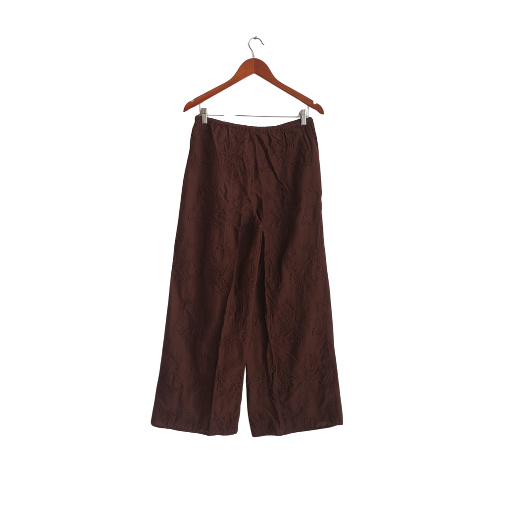 ZARA Brown Embroidered Sleeveless Co-ord Set | Pre Loved |