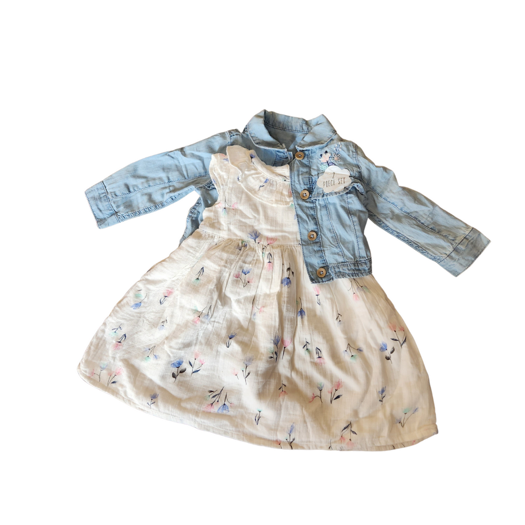 George White Dress with Jacket (3 - 6 months) | Brand New