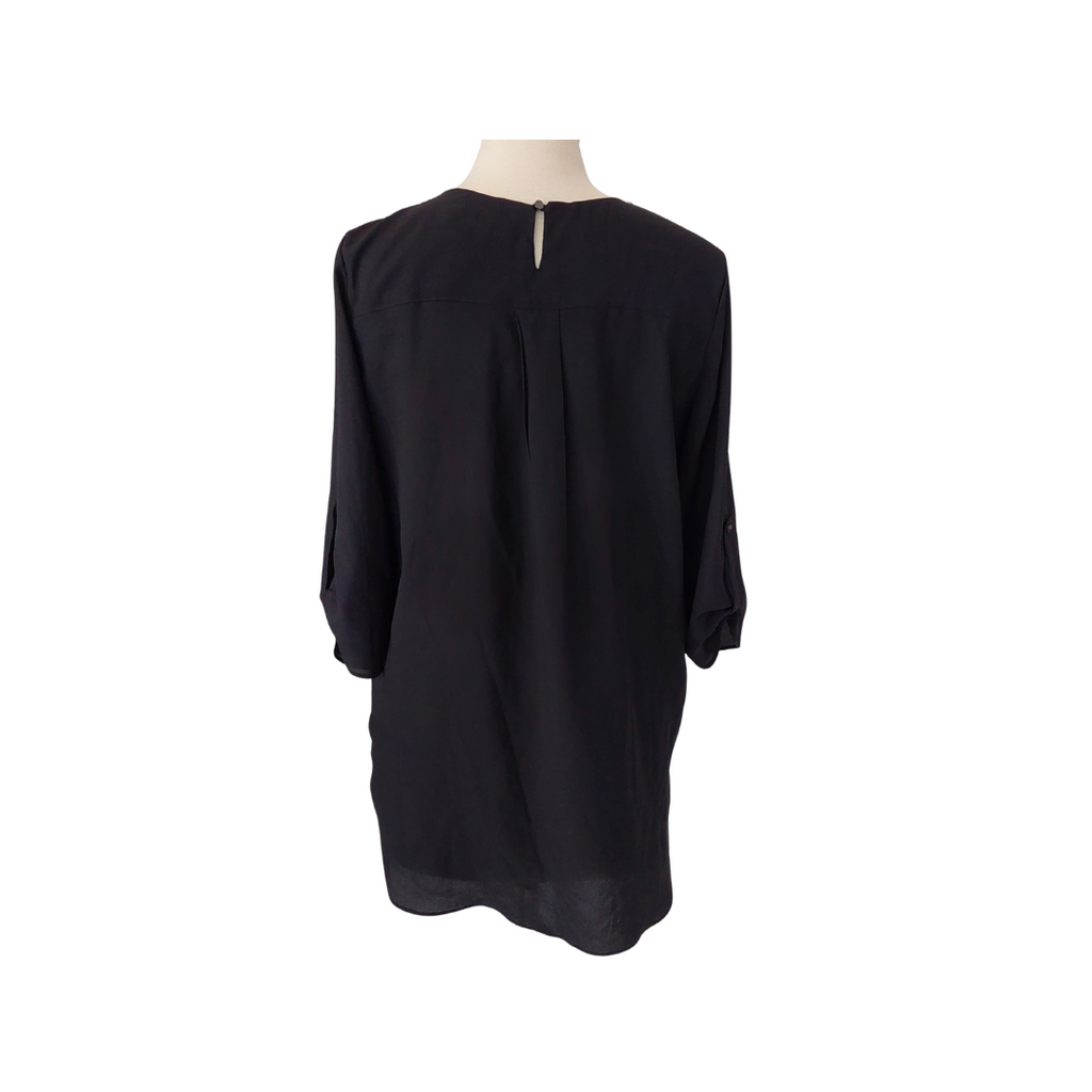 Mango Black Rhinestone Detail Tunic | Gently Used |