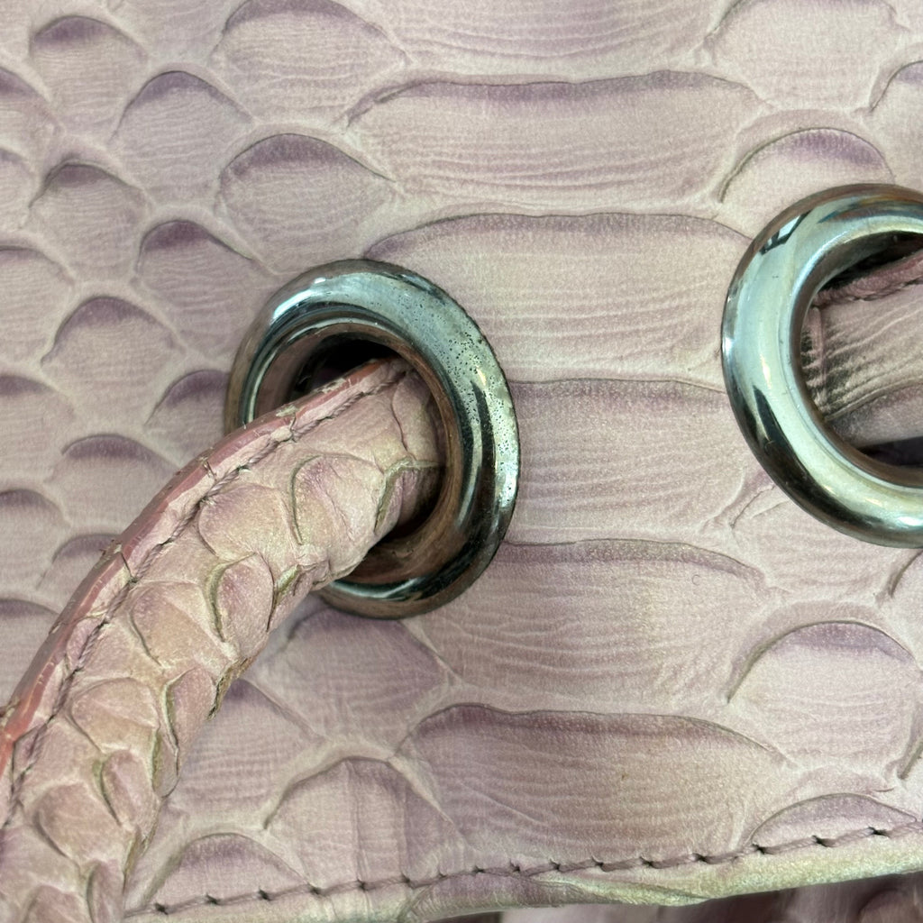 Furla Blush Pink Leather Croc-Embossed Carmen Tote | Pre Loved |