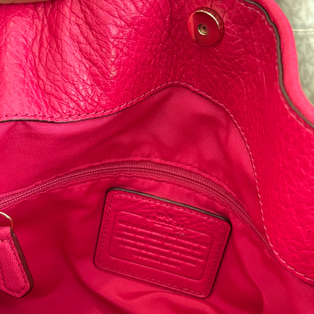 Coach Bag Ruby Pink Madison Leather Small Phoebe Shoulder Bag | Pre Loved |