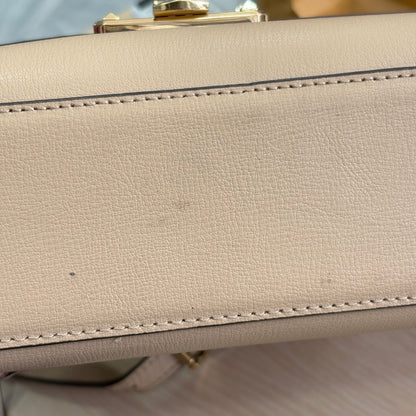Michael Kors Beige Leather Kinsley Medium Satchel Bag | Pre Loved |