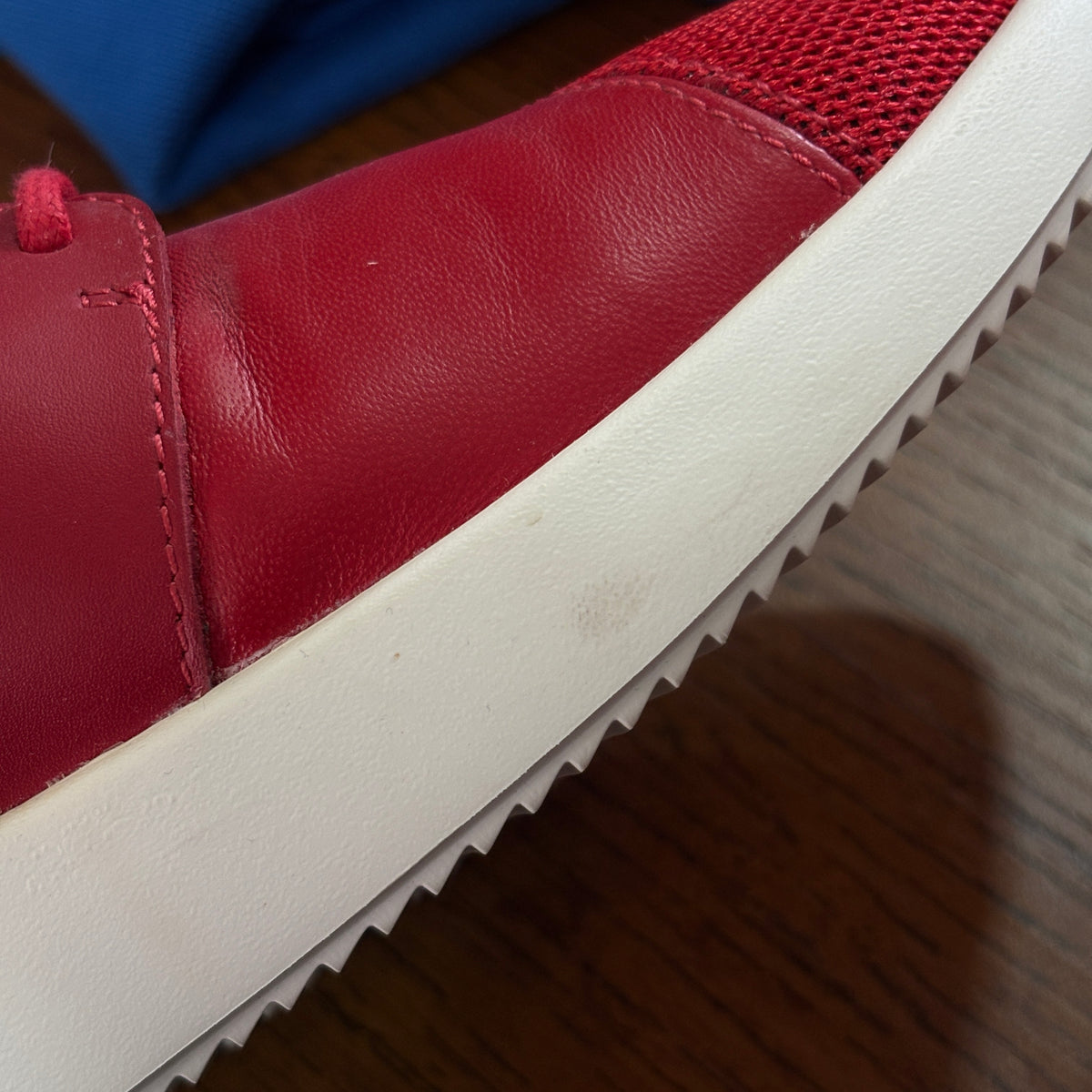 Giuseppe Zanotti Red Leather & Mesh Megatron Lace Up Trainers Sneakers | Like New |