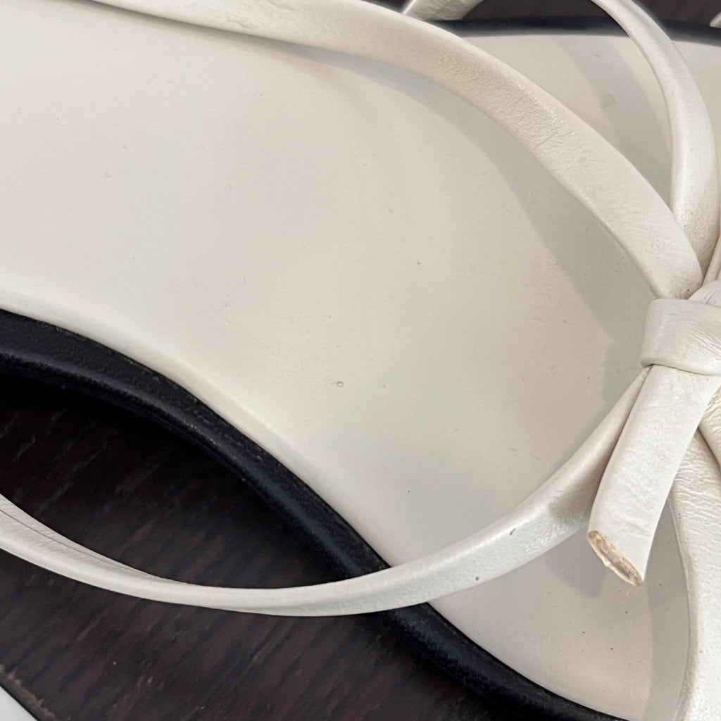 Zara White Bow Strappy Kitten Heels | Pre Loved |