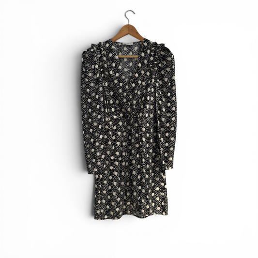 Sandro Black And White Polka Dot Dress | Gently Used |