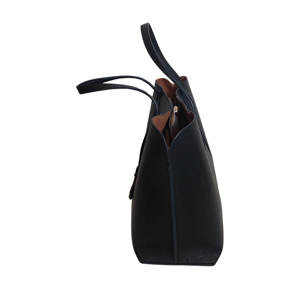 Furla Vittoria Nero Black Leather Medium Tote Bag | Pre Loved |